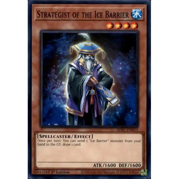 YuGiOh Freezing Chains Common Strategist of the Ice Barrier SDFC-EN012