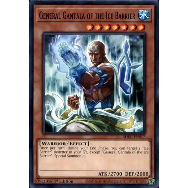 YuGiOh Freezing Chains Common General Gantala of the Ice Barrier SDFC-EN017