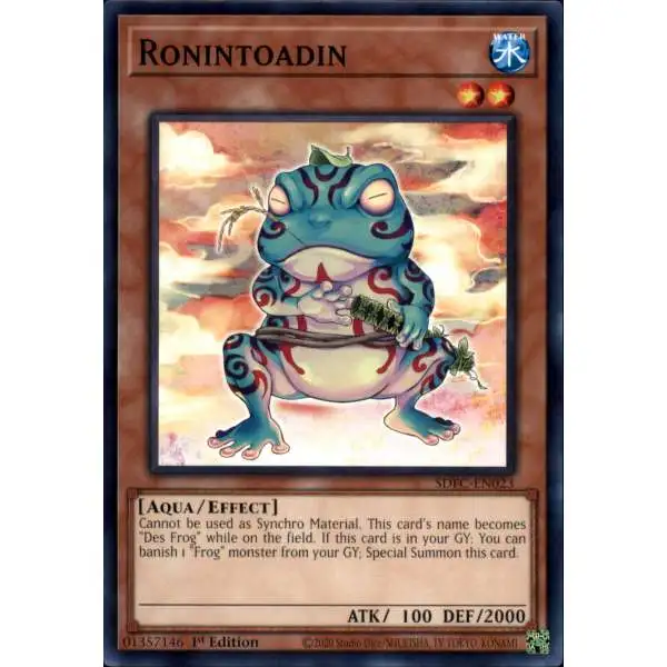 YuGiOh Freezing Chains Common Ronintoadin SDFC-EN023
