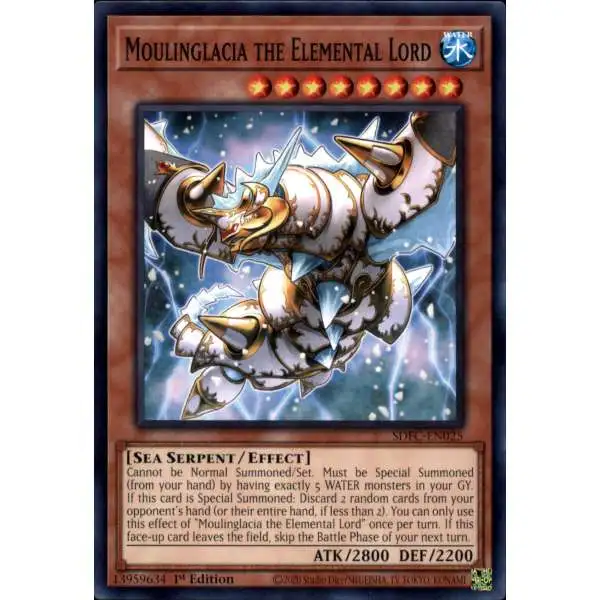 YuGiOh Freezing Chains Common Moulinglacia the Elemental Lord SDFC-EN025