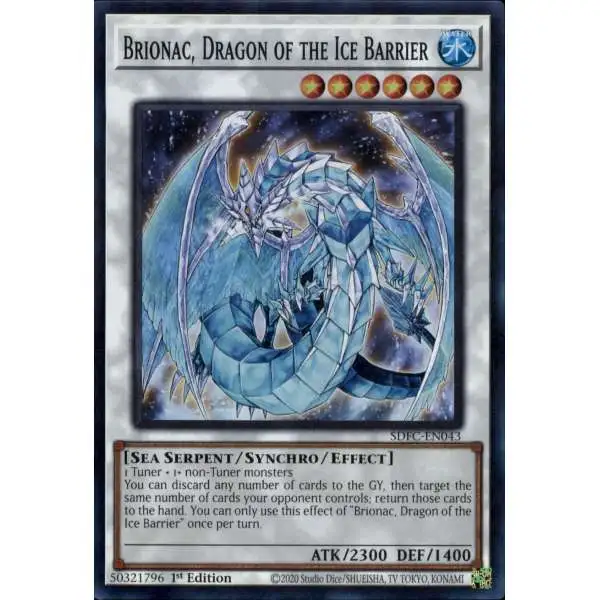 YuGiOh Freezing Chains Single Card Super Rare Brionac, Dragon of