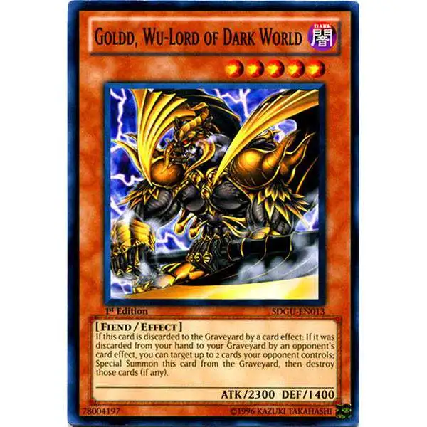 YuGiOh YuGiOh 5D's Structure Deck: Gates of the Underworld Common Goldd, Wu-Lord of Dark World SDGU-EN013