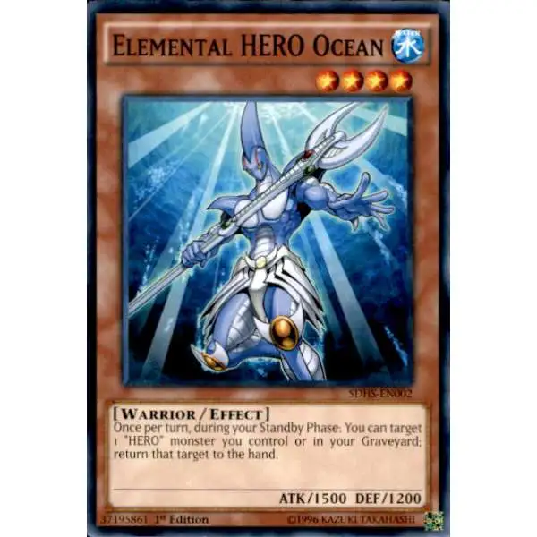 YuGiOh HERO Strike Structure Deck Common Elemental HERO Ocean SDHS-EN002