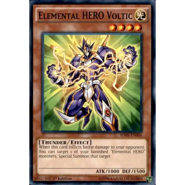 YuGiOh HERO Strike Structure Deck Common Elemental HERO Voltic SDHS-EN004