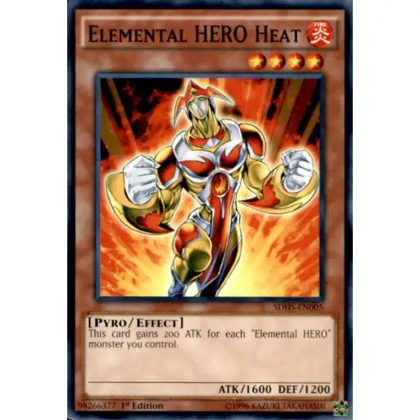 YuGiOh HERO Strike Structure Deck Common Elemental HERO Heat SDHS-EN005