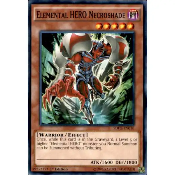 YuGiOh HERO Strike Structure Deck Common Elemental HERO Necroshade SDHS-EN010