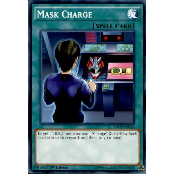YuGiOh HERO Strike Structure Deck Common Mask Charge SDHS-EN021