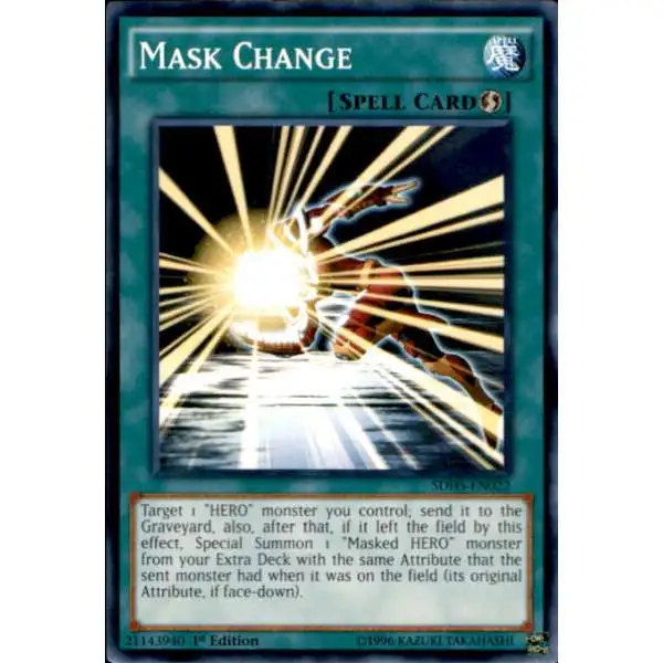 YuGiOh HERO Strike Structure Deck Common Mask Change SDHS-EN022