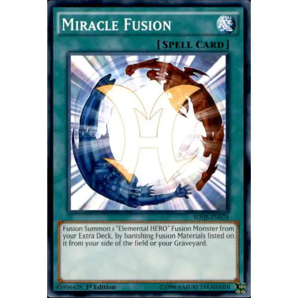 YuGiOh HERO Strike Structure Deck Common Miracle Fusion SDHS-EN024