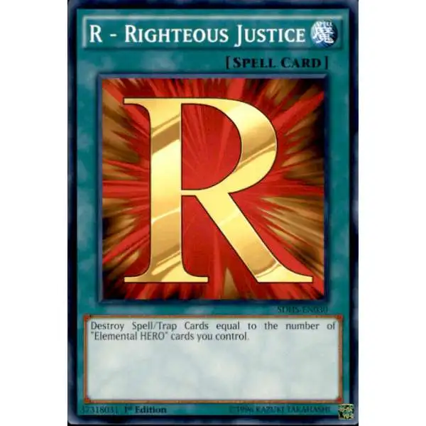 YuGiOh HERO Strike Structure Deck Common R - Righteous Justice SDHS-EN030