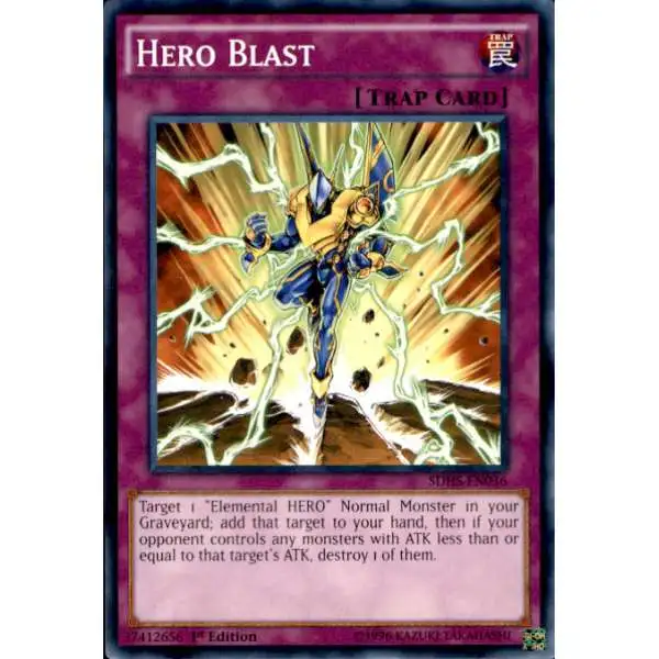 YuGiOh HERO Strike Structure Deck Common Hero Blast SDHS-EN036