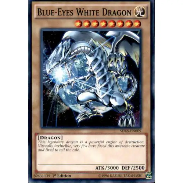 YuGiOh Seto Kaiba Structure Deck Common Blue-Eyes White Dragon SDKS-EN009