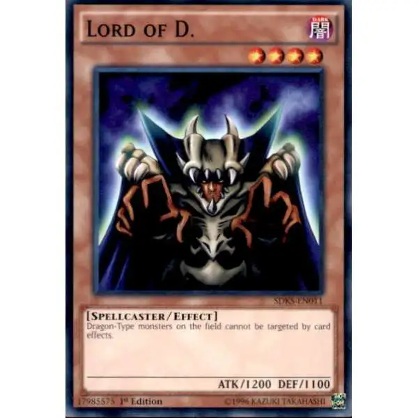 YuGiOh Seto Kaiba Structure Deck Common Lord of D. SDKS-EN011