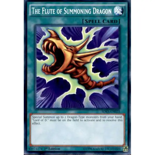 YuGiOh Seto Kaiba Structure Deck Common The Flute of Summoning Dragon SDKS-EN023