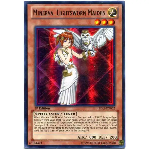 YuGiOh Realm of Light Super Rare Minerva, Lightsworn Maiden SDLI-EN002