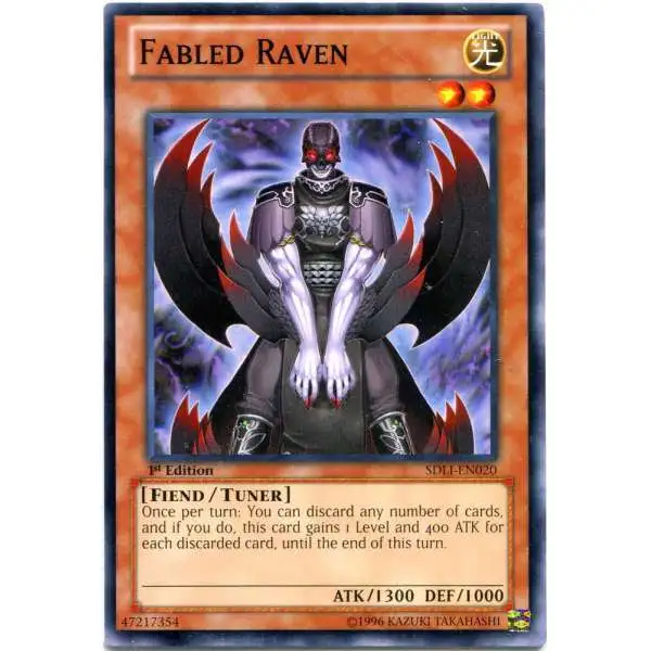 YuGiOh Realm of Light Common Fabled Raven SDLI-EN020