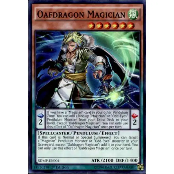 YuGiOh Master of Pendulum Structure Deck Super Rare Oafdragon Magician SDMP-EN004