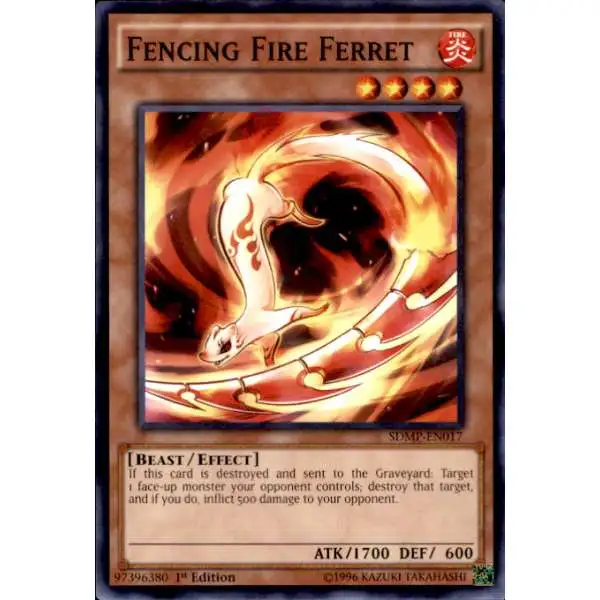 YuGiOh Master of Pendulum Structure Deck Common Fencing Fire Ferret SDMP-EN017