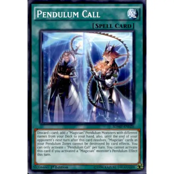 YuGiOh Master of Pendulum Structure Deck Common Pendulum Call SDMP-EN026