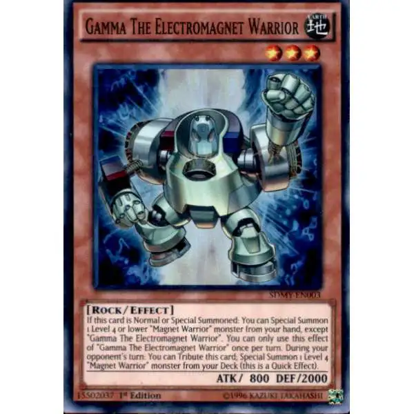 YuGiOh Yugi Muto Structure Deck Super Rare Gamma The Electromagnet Warrior SDMY-EN003