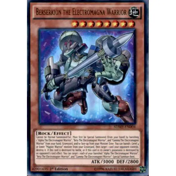 YuGiOh Yugi Muto Structure Deck Ultra Rare Berserkion the Electromagna Warrior SDMY-EN004