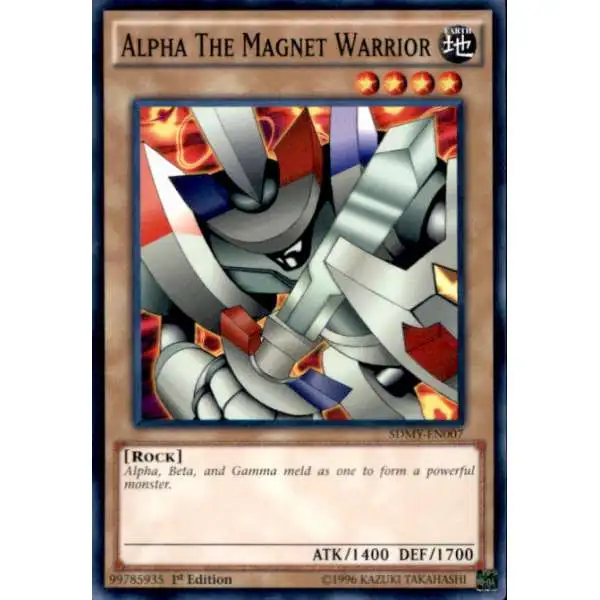 YuGiOh Yugi Muto Structure Deck Common Alpha The Magnet Warrior SDMY-EN007