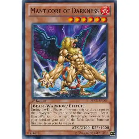 YuGiOh Structure Deck: Onslaught of the Fire Kings Common Manticore of Darkness SDOK-EN005