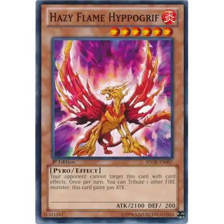 YuGiOh Structure Deck: Onslaught of the Fire Kings Common Hazy Flame Hyppogrif SDOK-EN007