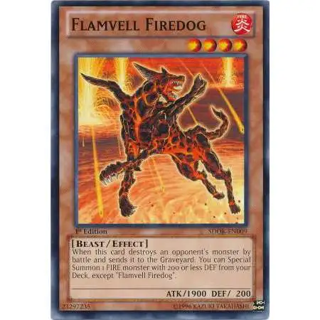YuGiOh Structure Deck: Onslaught of the Fire Kings Common Flamvell Firedog SDOK-EN009