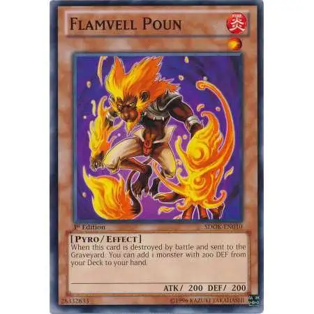 YuGiOh Structure Deck: Onslaught of the Fire Kings Common Flamvell Poun SDOK-EN010