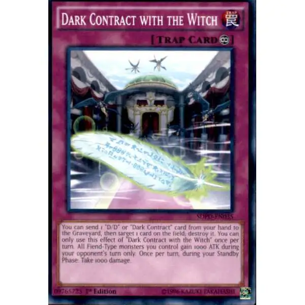 YuGiOh Pendulum Domination Structure Deck Common Dark Contract with the Witch SDPD-EN035