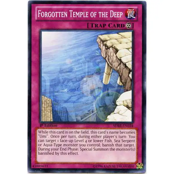YuGiOh Structure Deck: Realm of the Sea Emperor Common Forgotten Temple of the Deep SDRE-EN034