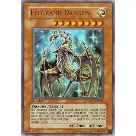 YuGiOh GX Structure Deck: Rise of the Dragon Lords Ultra Rare Felgrand Dragon SDRL-EN001