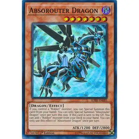 YuGiOh Structure Deck: Rokket Revolt Super Rare Absorouter Dragon SDRR-EN005