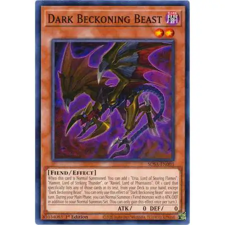 YuGiOh Sacred Beast Structure Deck Common Dark Beckoning Beast SDSA-EN003