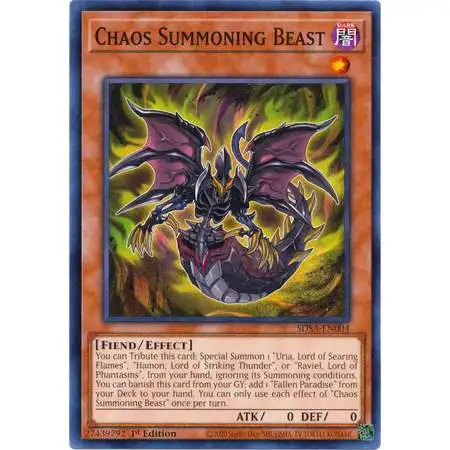 YuGiOh Sacred Beast Structure Deck Common Chaos Summoning Beast SDSA-EN004