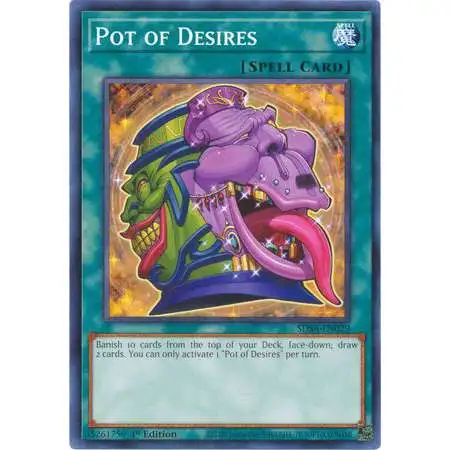 YuGiOh Sacred Beast Structure Deck Common Pot of Desires SDSA-EN029
