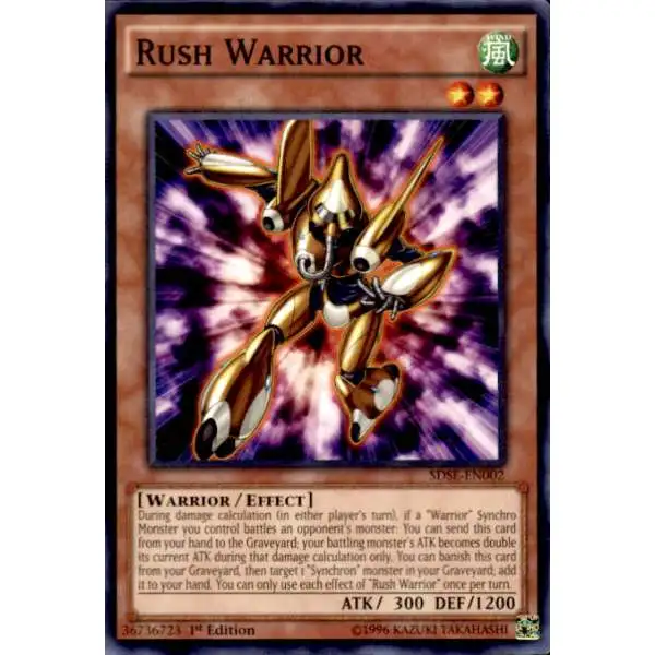 YuGiOh Synchron Extreme Structure Deck Common Rush Warrior SDSE-EN002