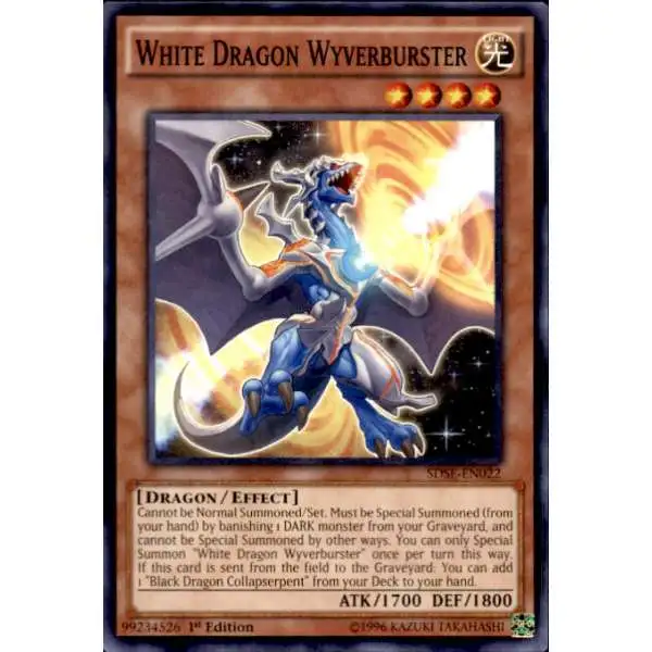 YuGiOh Synchron Extreme Structure Deck Common White Dragon Wyverburster SDSE-EN022