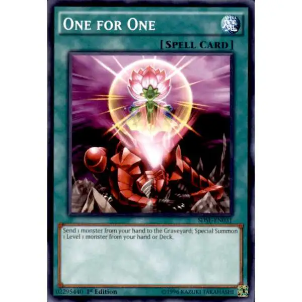 YuGiOh Synchron Extreme Structure Deck Common One for One SDSE-EN031