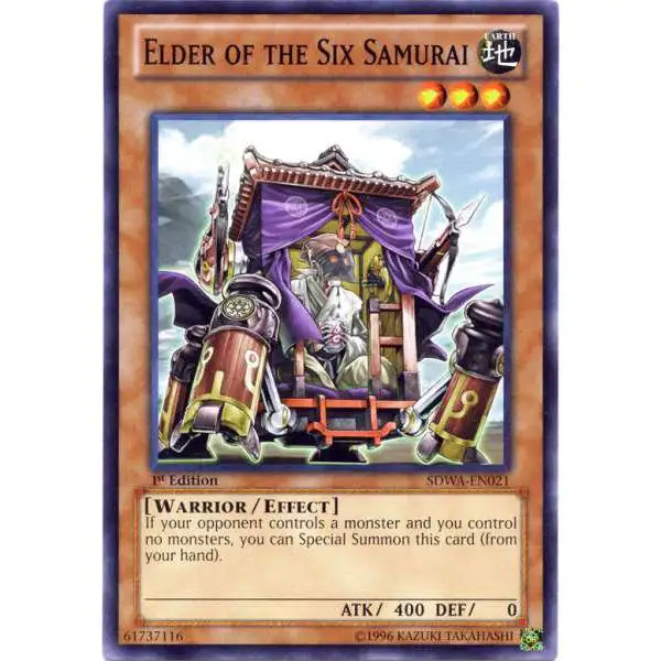 YuGiOh Samurai Warlords Structure Deck Common Elder of the Six Samurai SDWA-EN021