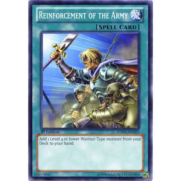 YuGiOh Samurai Warlords Structure Deck Common Reinforcement of the Army SDWA-EN025
