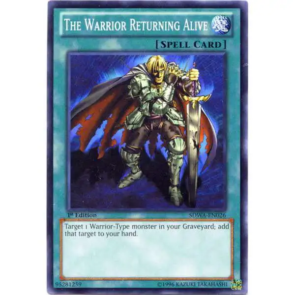 YuGiOh Samurai Warlords Structure Deck Common The Warrior Returning Alive SDWA-EN026