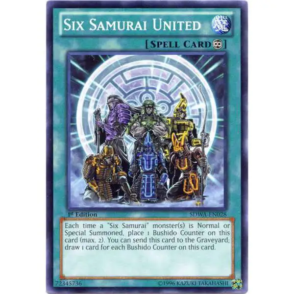 YuGiOh Samurai Warlords Structure Deck Common Six Samurai United SDWA-EN028