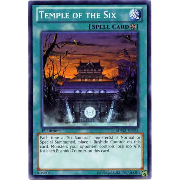 YuGiOh Samurai Warlords Structure Deck Common Temple of the Six SDWA-EN031