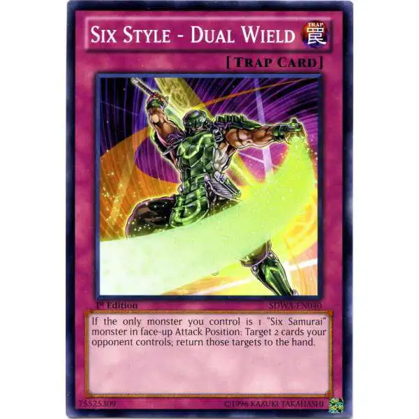 YuGiOh Samurai Warlords Structure Deck Common Six Style - Dual Wield SDWA-EN040