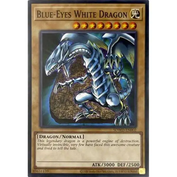 YuGiOh Trading Card Game Blue-Eyes White Destiny Structure Deck Common / Short Print Blue-Eyes White Dragon SDWD-EN002 [Unlimited Misprint]