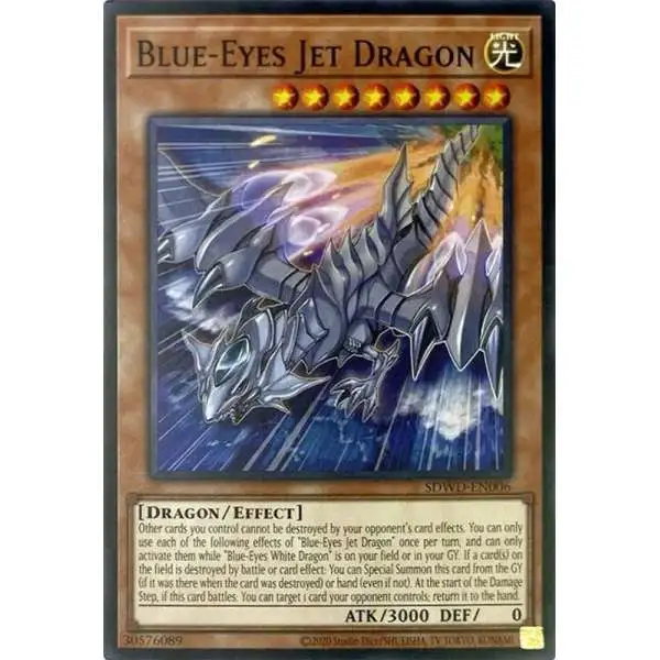 YuGiOh Trading Card Game Blue-Eyes White Destiny Structure Deck Common / Short Print Blue-Eyes Jet Dragon SDWD-EN006 [Unlimited Misprint]