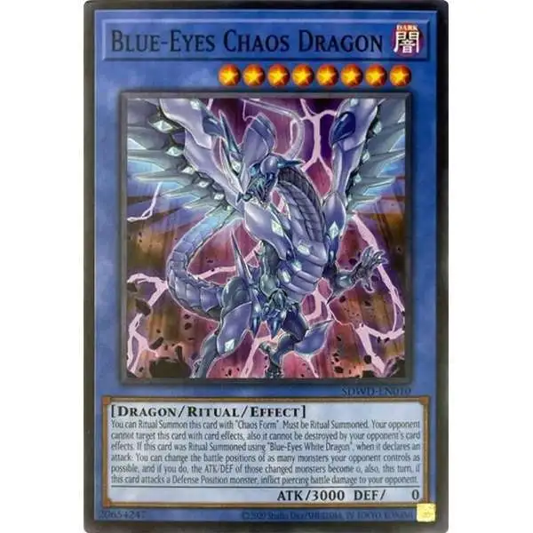 YuGiOh Trading Card Game Blue-Eyes White Destiny Structure Deck Common / Short Print Blue-Eyes Chaos Dragon SDWD-EN010 [Unlimited Misprint]