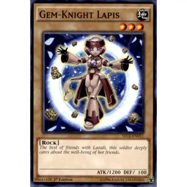 YuGiOh Secrets of Eternity Common Gem-Knight Lapis SECE-EN012